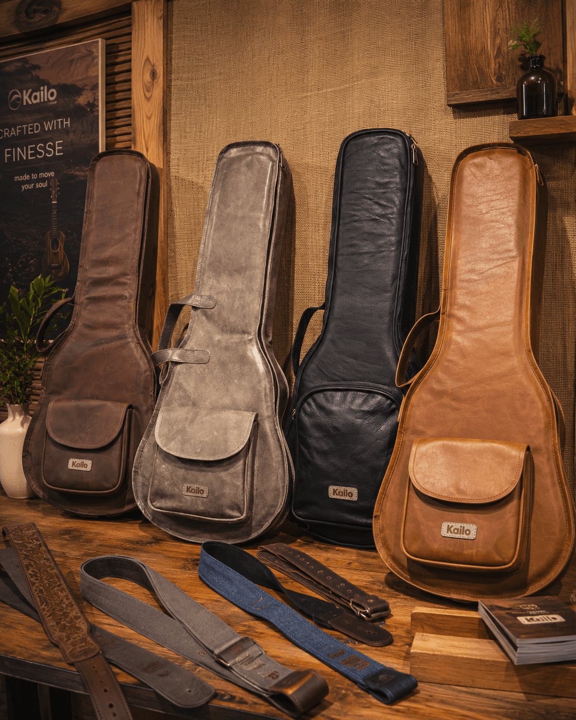 Leather Ukulele Bag — Brown