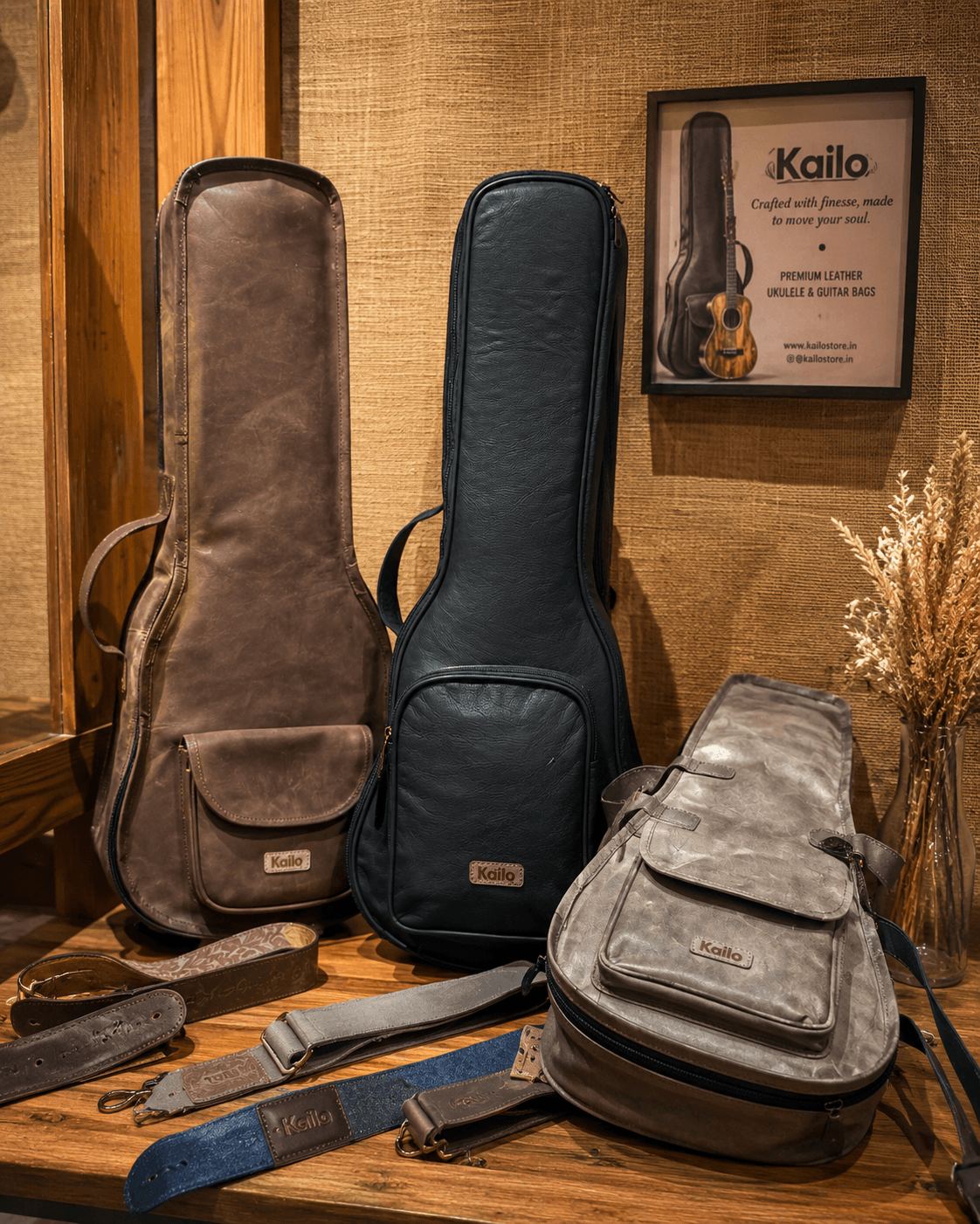 Leather Ukulele Bag — Brown