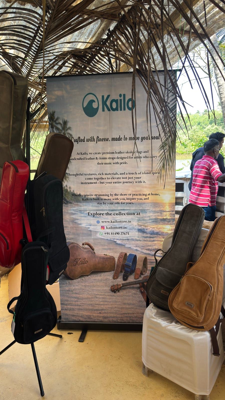 A Kailo ukulele bag on the road